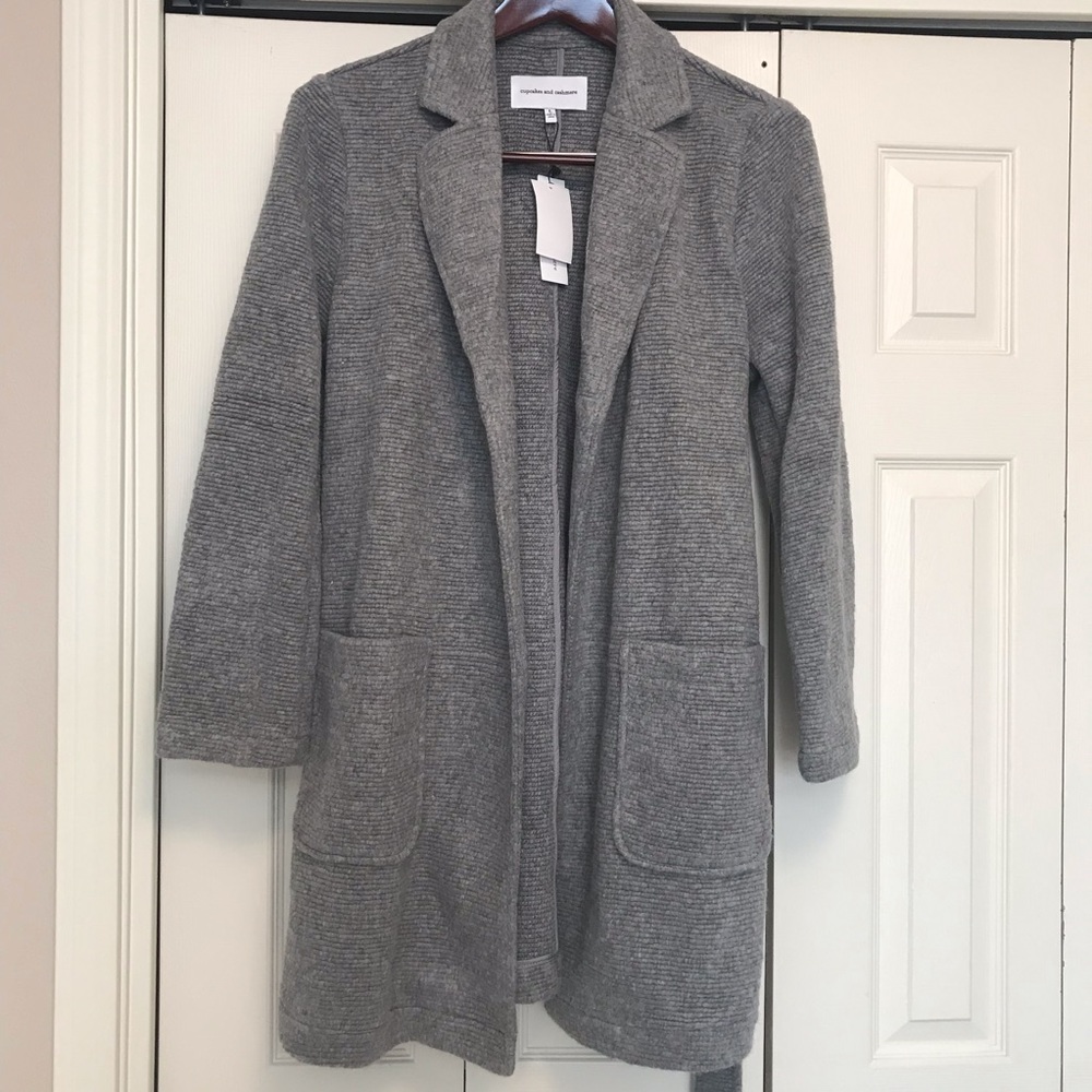 Cupcakes and Cashmere Grey Belted Soft Coat